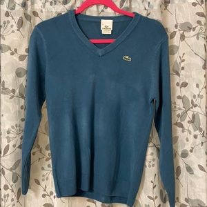 Lacoste Blue V-neck Sweater